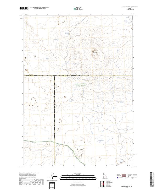Laidlaw Butte topographic map thumbnail