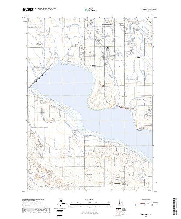 Lake Lowell topographic map thumbnail