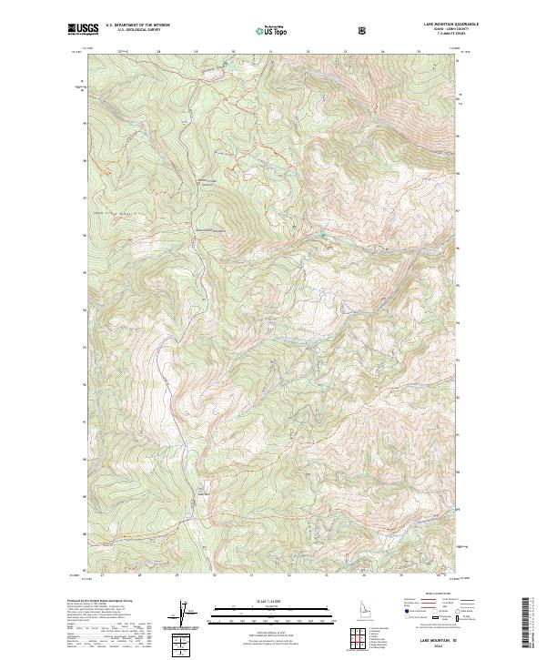 Lake Mountain topographic map thumbnail