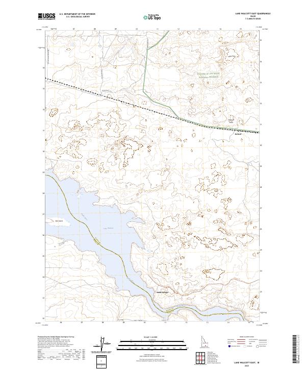 Lake Walcott East topographic map thumbnail