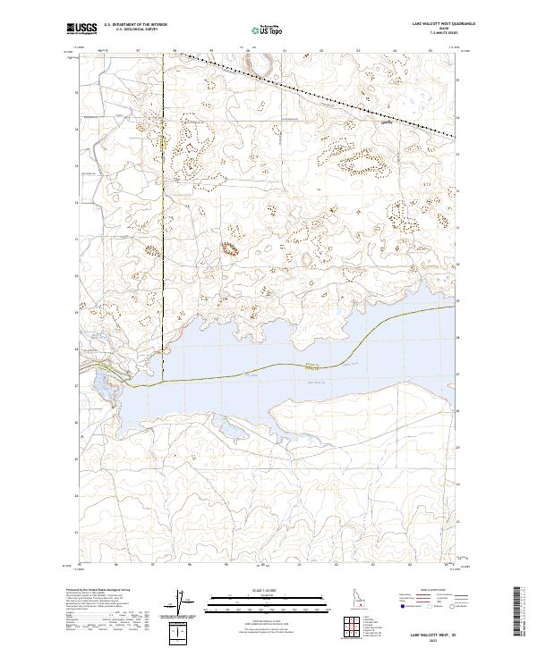 Lake Walcott West topographic map thumbnail