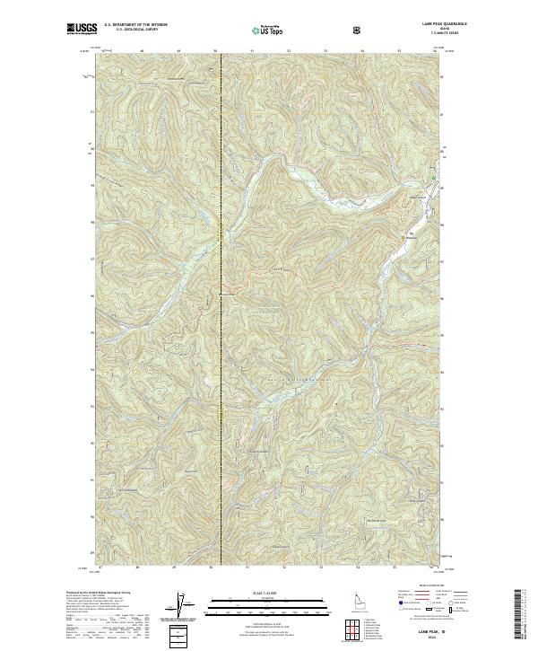 Lamb Peak topographic map thumbnail