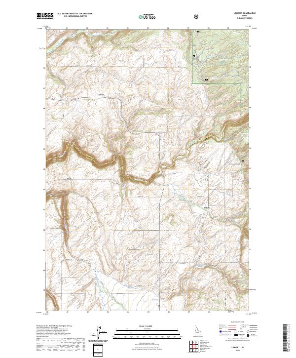 Lamont topographic map thumbnail