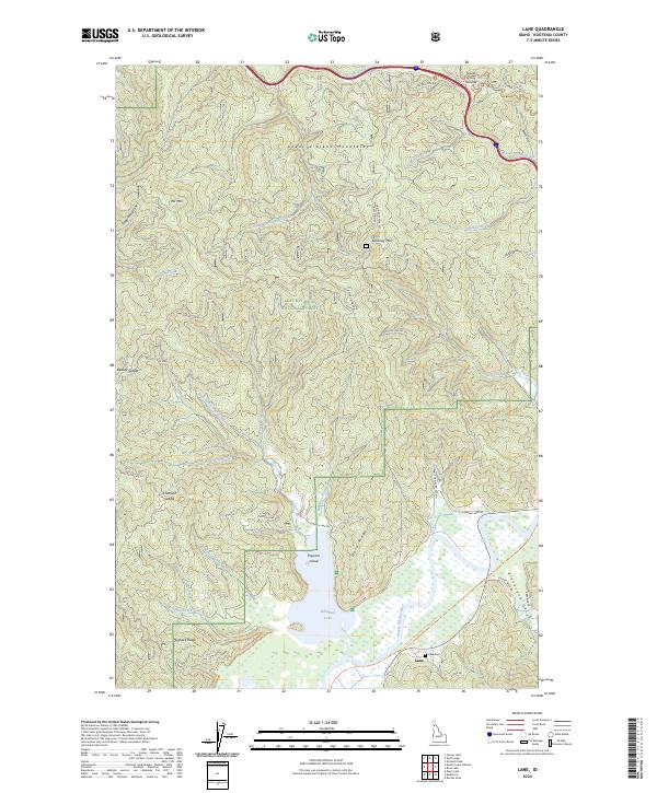 Lane topographic map thumbnail