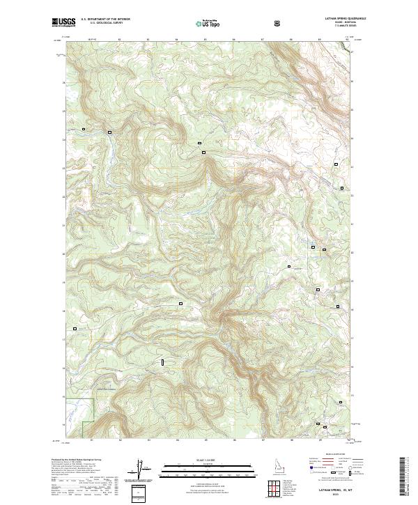 Latham Spring topographic map thumbnail