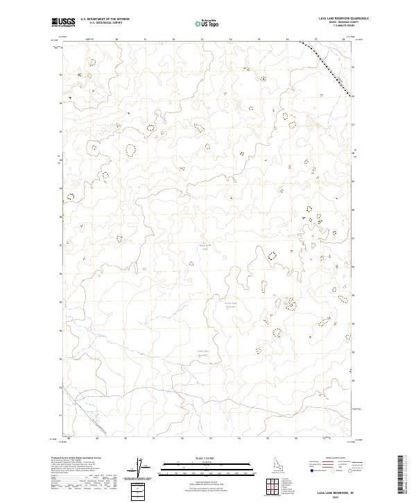 Lava Lake Reservoir topographic map thumbnail