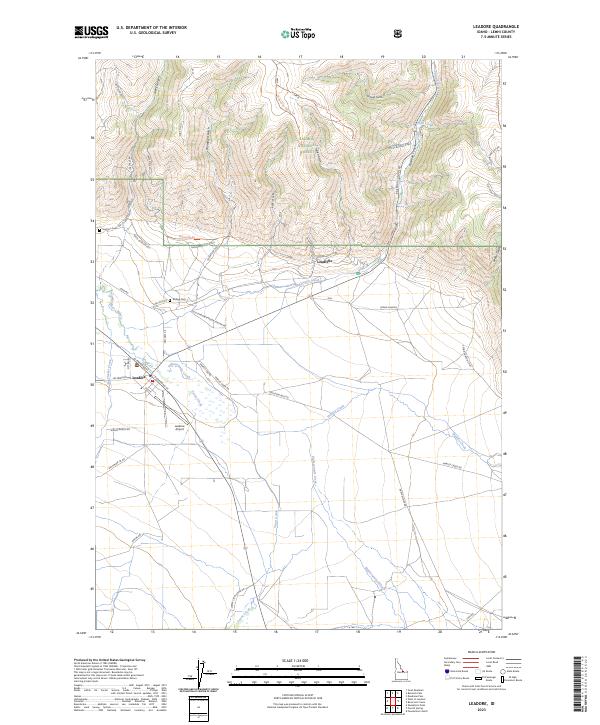 Leadore topographic map thumbnail