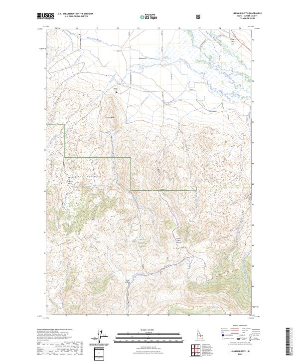 Lehman Butte topographic map thumbnail