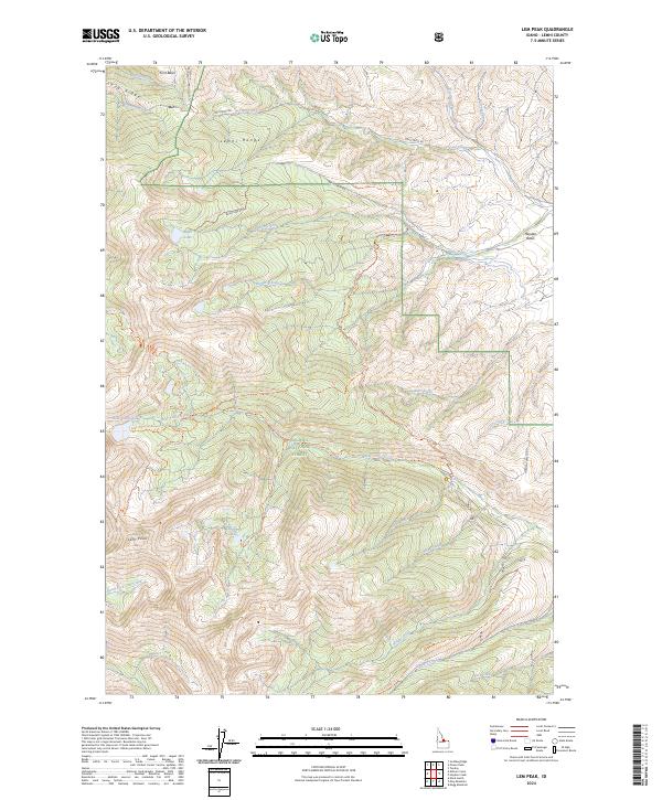 Lem Peak topographic map thumbnail