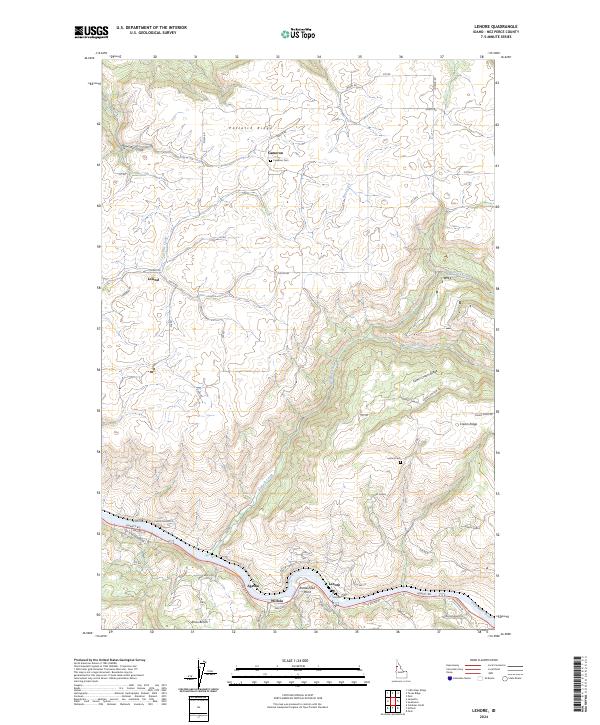 Lenore topographic map thumbnail