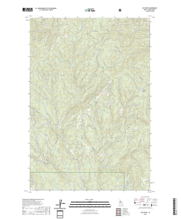 Lick Point topographic map thumbnail