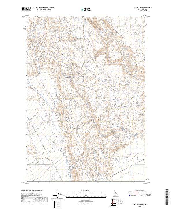 Lidy Hot Springs topographic map thumbnail
