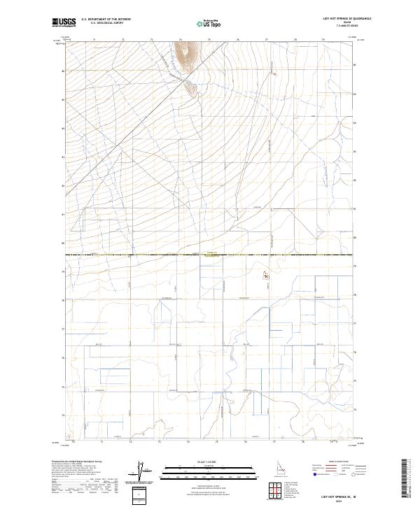 Lidy Hot Springs SE topographic map thumbnail