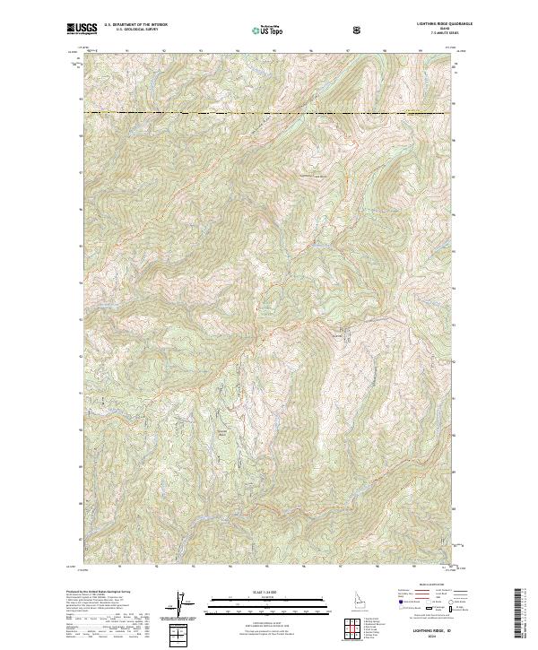 Lightning Ridge topographic map thumbnail