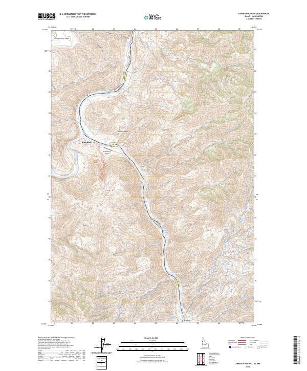 Limekiln Rapids topographic map thumbnail