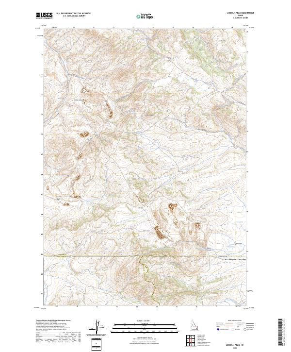 Lincoln Peak topographic map thumbnail