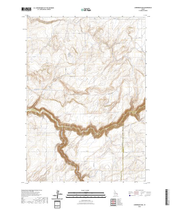 Linderman Dam topographic map thumbnail