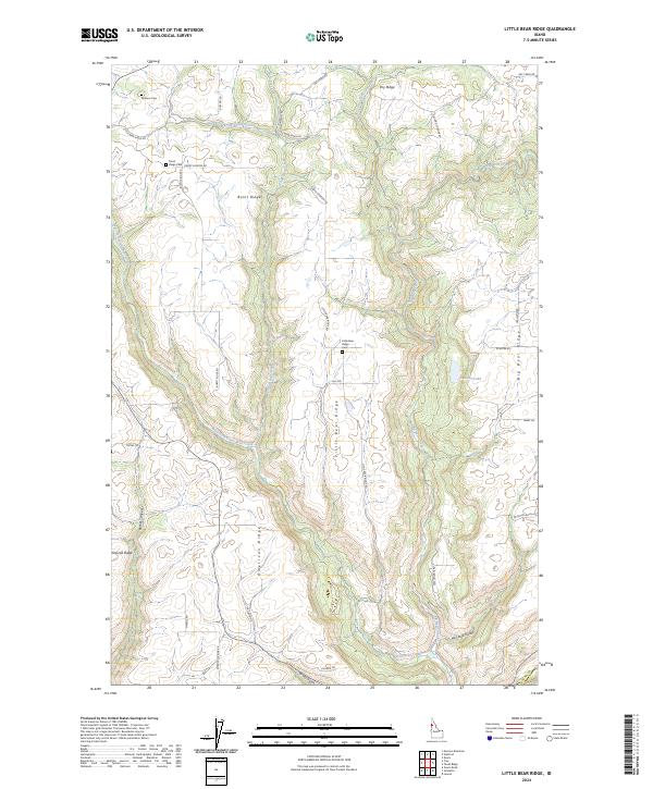 Little Bear Ridge topographic map thumbnail