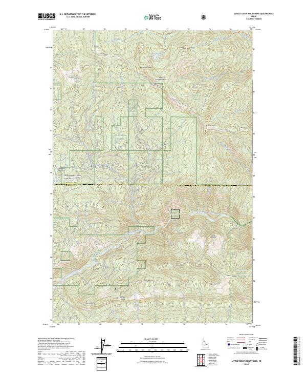 Little Goat Mountains topographic map thumbnail