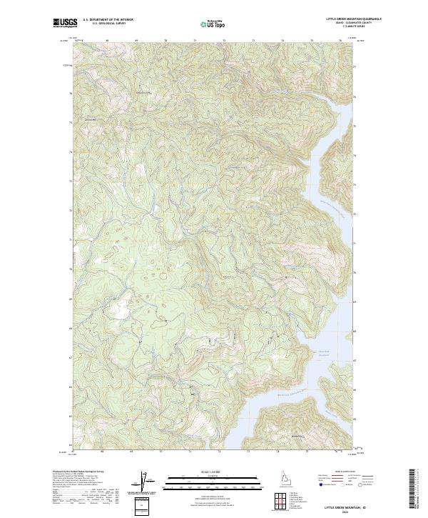 Little Green Mountain topographic map thumbnail