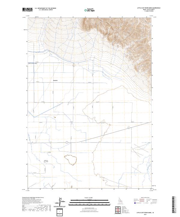 Little Lost River Sinks topographic map thumbnail