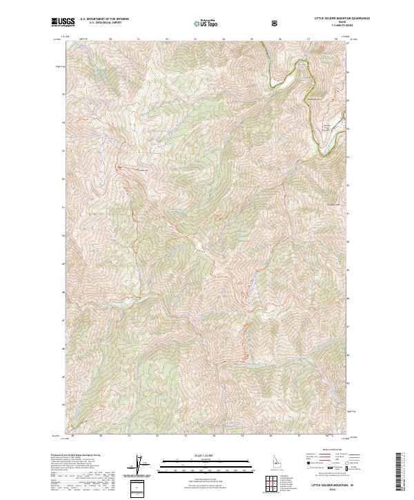 Little Soldier Mountain topographic map thumbnail