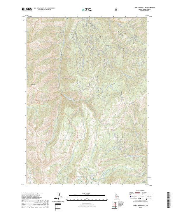 Little Trinity Lake topographic map thumbnail