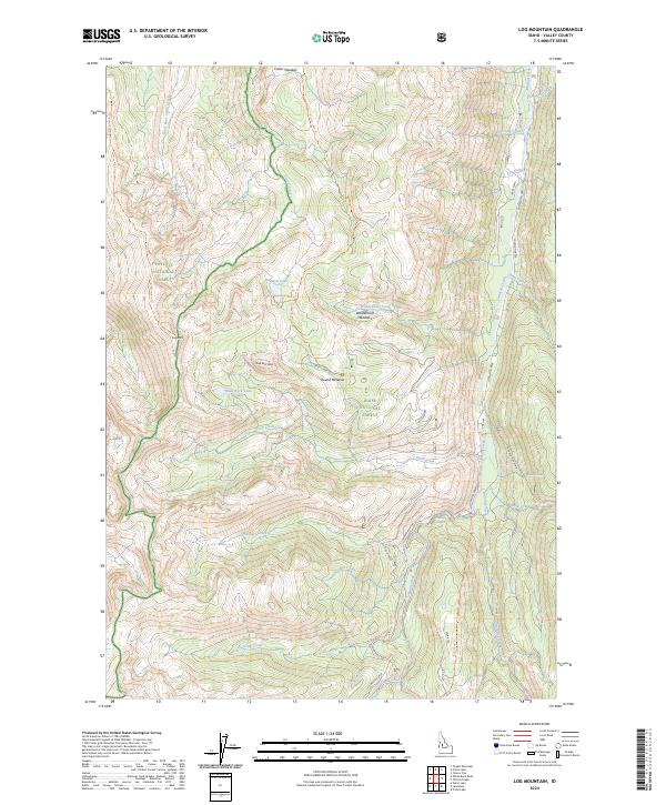 Log Mountain topographic map thumbnail