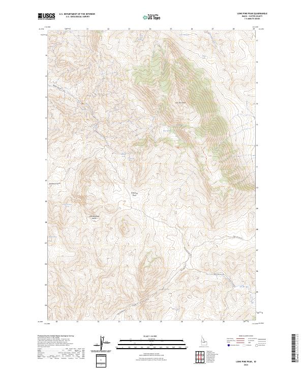 Lone Pine Peak topographic map thumbnail