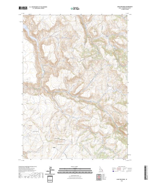 Lone Pine Ridge topographic map thumbnail