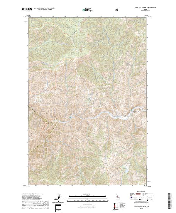 Long Tom Mountain topographic map thumbnail