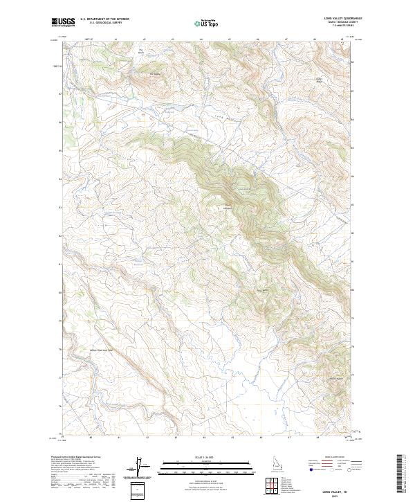 Long Valley topographic map thumbnail