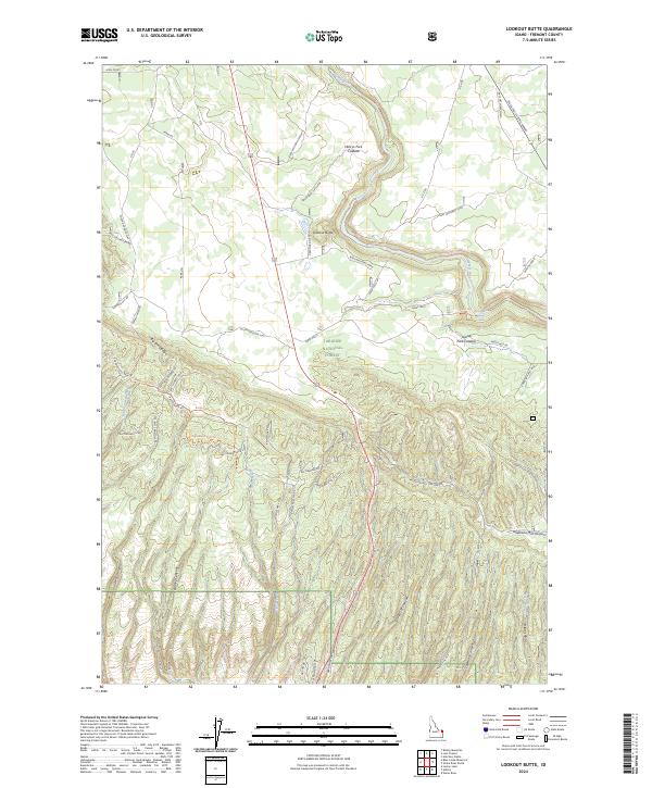 Lookout Butte topographic map thumbnail