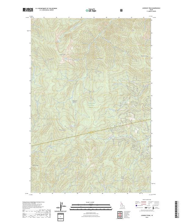 Lookout Peak topographic map thumbnail
