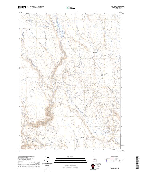 Lost Valley topographic map thumbnail