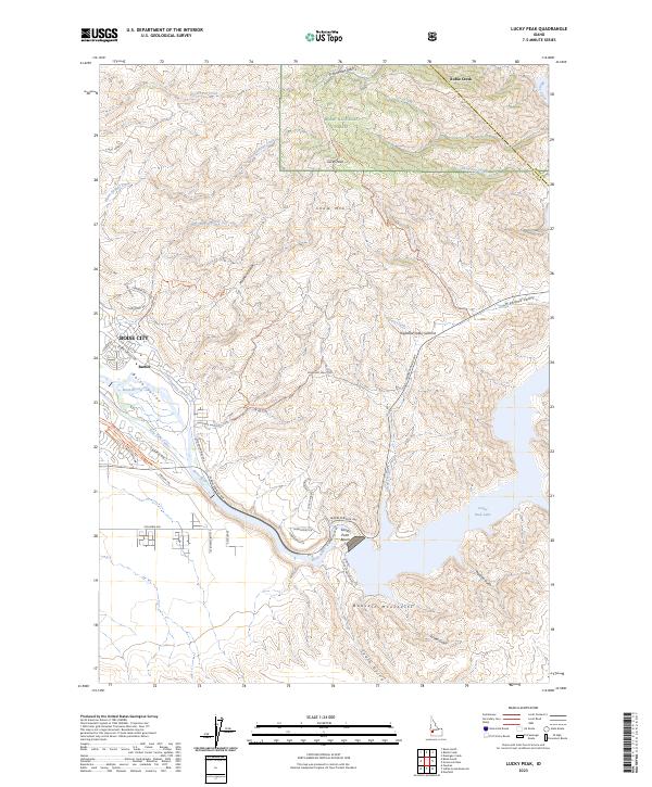 Lucky Peak 2023 topographic map thumbnail