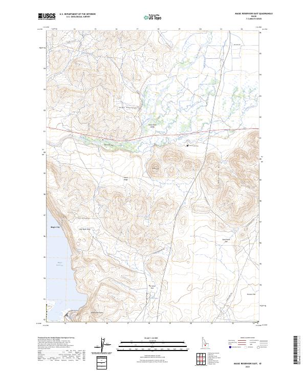 Magic Reservoir East topographic map thumbnail