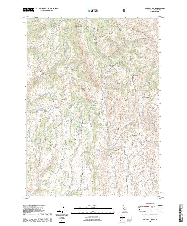 Mahogany Butte topographic map thumbnail