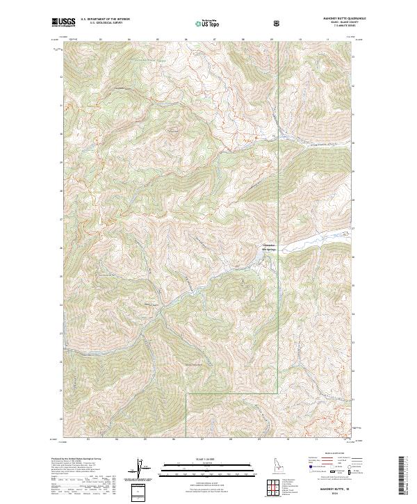Mahoney Butte topographic map thumbnail