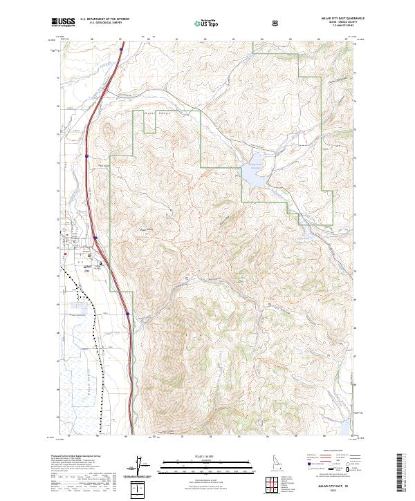 Malad City East topographic map thumbnail