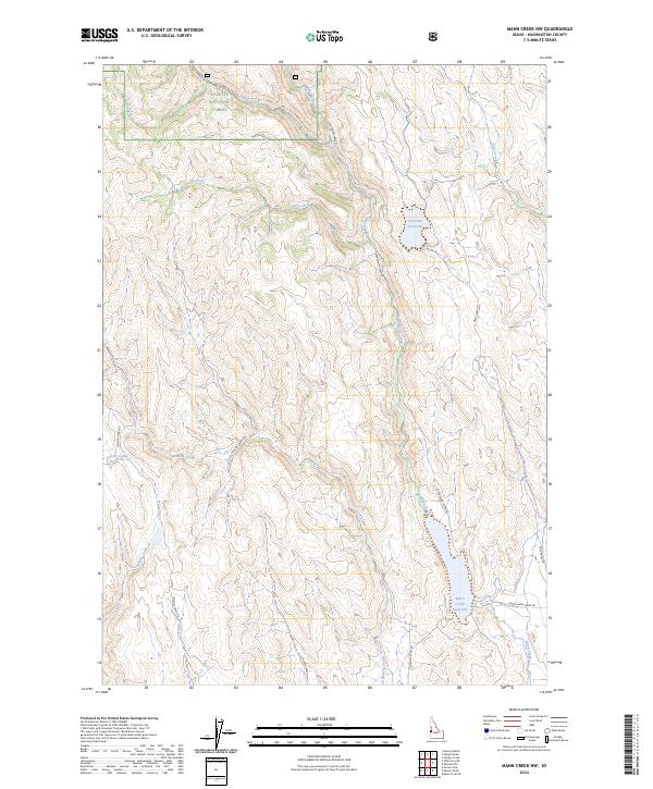 Mann Creek NW topographic map thumbnail