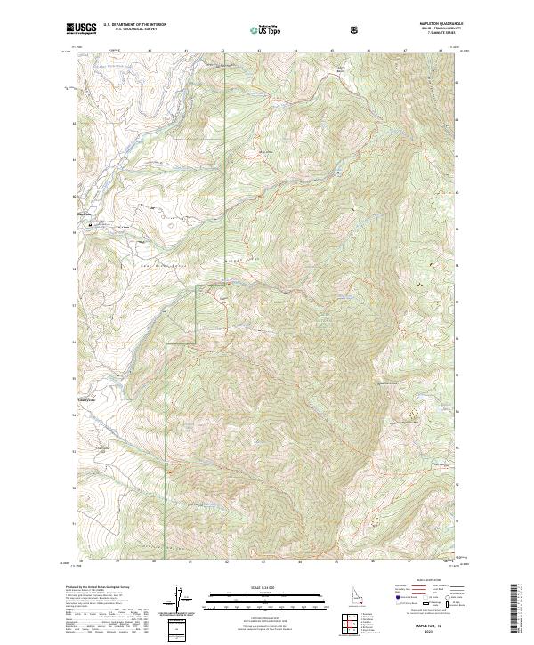 Mapleton topographic map thumbnail