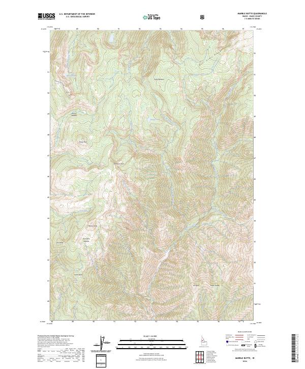 Marble Butte topographic map thumbnail