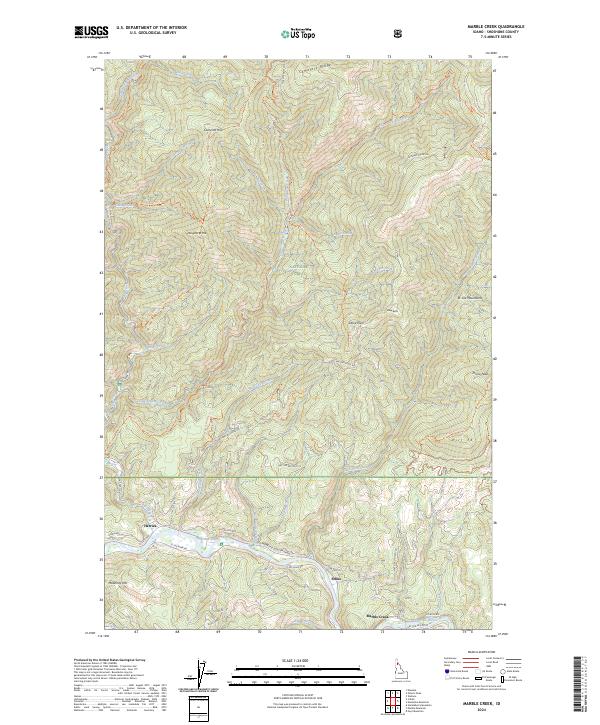 Marble Creek topographic map thumbnail