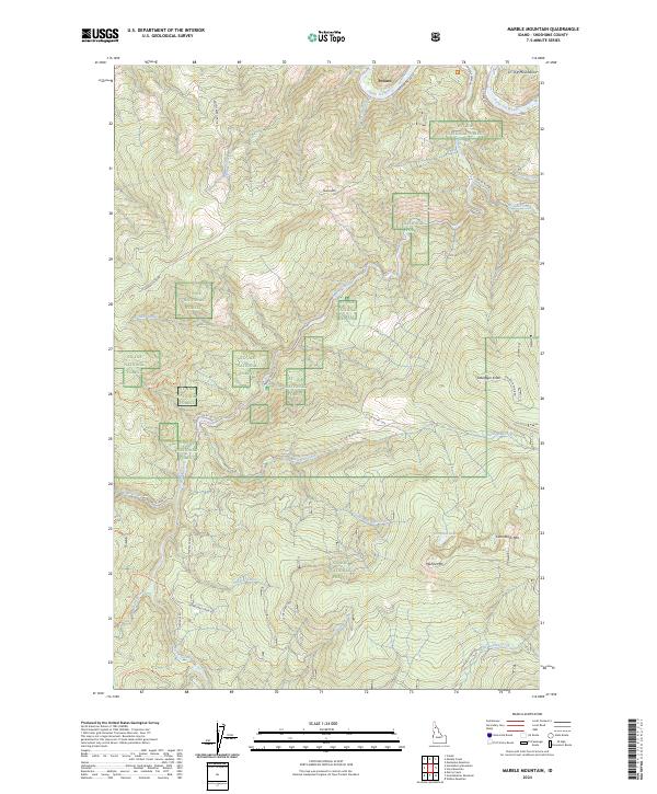 Marble Mountain topographic map thumbnail