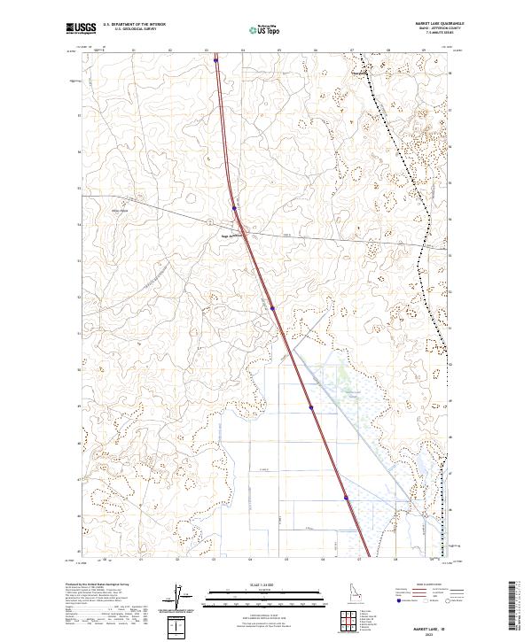 Market Lake topographic map thumbnail
