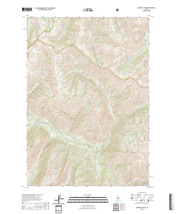 Marshall Peak topographic map thumbnail