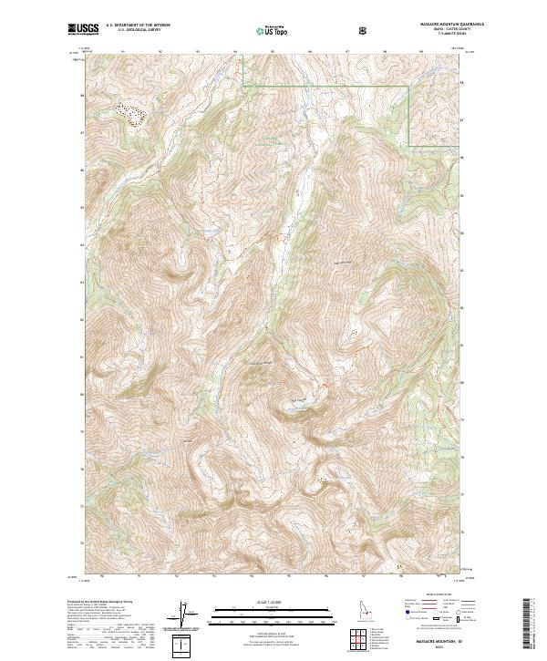 Massacre Mountain 2023 topographic map thumbnail