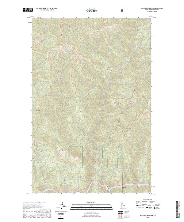 Mastodon Mountain topographic map thumbnail
