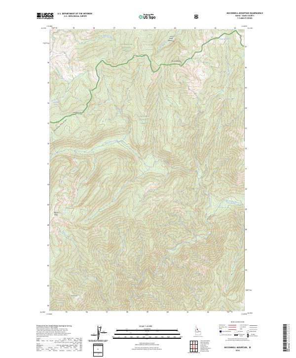 McConnell Mountain topographic map thumbnail
